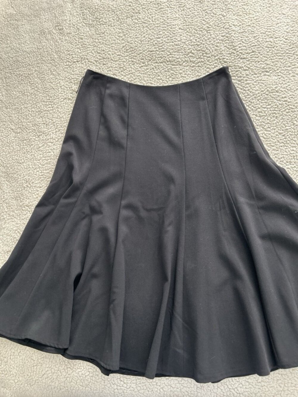 Dressbarn Flared Swing Skirt Knee Length Black Size 6